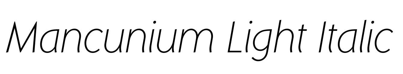 Mancunium Light Italic